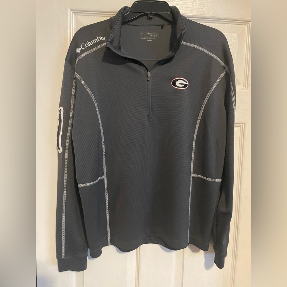 Columbia Georgia UGA Dark Gray Quarter-Zip Pullover size medium